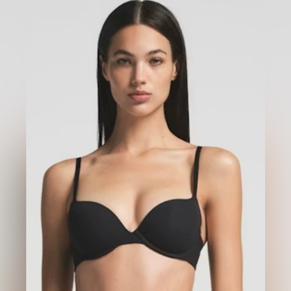 BNWT SKIMS FITS EVERYBODY PUSH UP BRA, SIZE 34B, COLOR BLACK - Picture 1 of 5